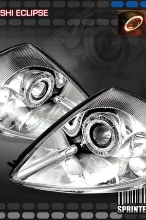 Brand New Chrome Euro Halo Pro Headlights