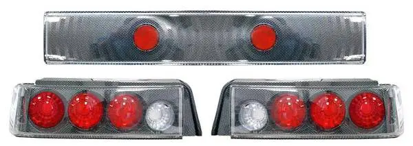 Free Delivery Euro Taillights with Carbon Fiber Housing - 9842