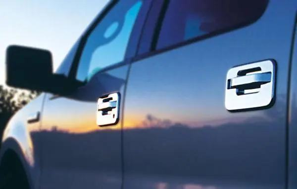 All Sales Chrome Billet Door Handle Replacements - Rear Door Left and Right Side without Lock - 522C Holiday Sale