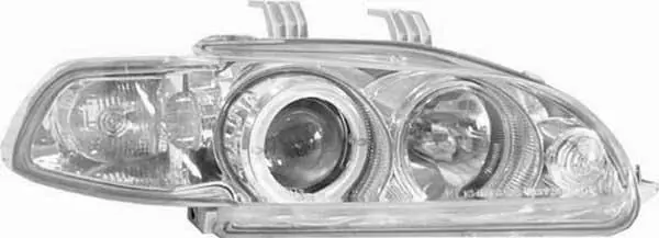 I-Tech Projector Headlights with Chrome Housing and Halo Ring and Clear lights with 1PC - 02ITHC92PCCRIM Same Day Shipping