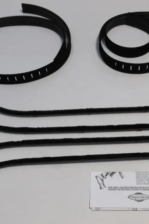 Grab Now Window Sweeps Weatherstrip for 1964-1970 Chevrolet Van Black Front Left Right