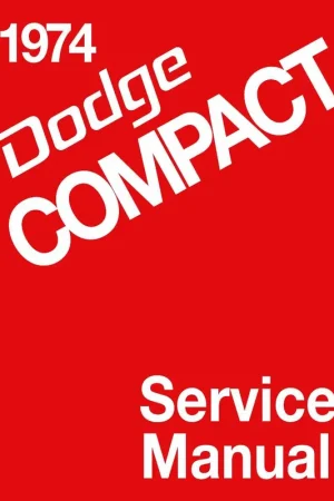 Service Manual for 1974 Dodge Compact Van Seasonal Sale
