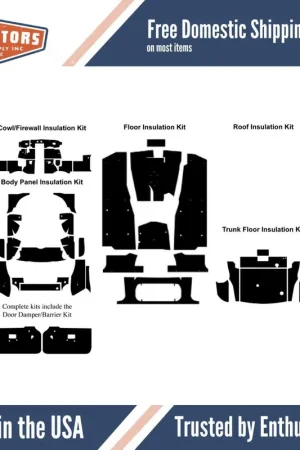 Complete Interior Insulation Kit for 1975-1980 Mg Mgb Roadster Premium