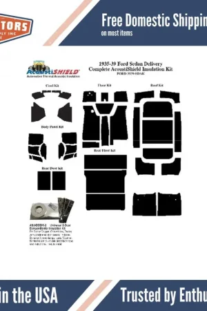 Insulation Sound Deadener Kit for 1935-39 Ford Panel Delivery Van Sedan Complete Limited Time