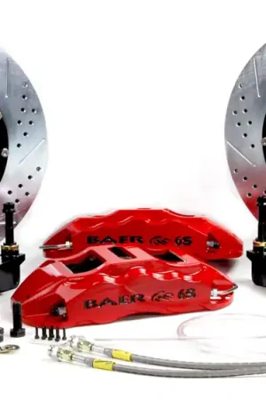 Baer Brakes 4261339GB-1X Baer Brakes 14" Extreme+ Front Brake Kit, Grabber Blue, Slot, Std. Studs Limited Edition