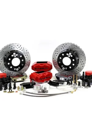 Baer Brakes 4301432FR-X1 Baer Brakes 11" SS4+ Front Brake Kit, Fire Red, SDZ, ARP Studs Budget