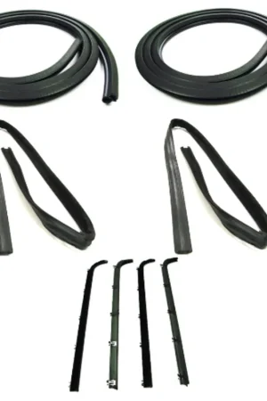 Same Day Shipping Door Seal Window Sweeps Channel Kit, w/ Vent Windows Left & Right for 83-88 Ford