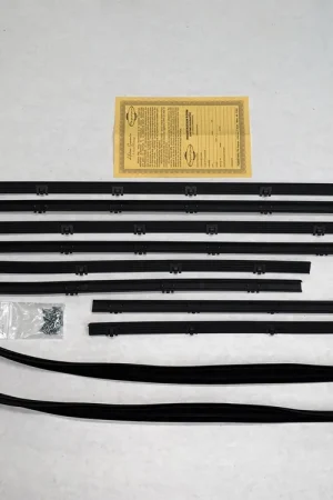 Window Sweeps Weatherstrip for 1964 Chevrolet Chevelle Coupe Black Front Rear High Quality