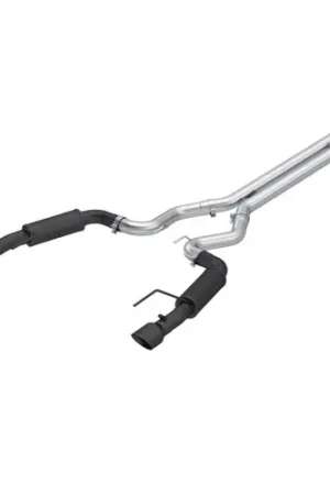 MBRP Exhaust Black-Coated Aluminized Steel, 3" Cat-Back Dual Split Rear, Race Version for 2024-2024 Ford Mustang GT S650, 5.0L - S7253BLK Premium