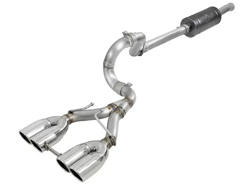 Warranty Included aFe Rebel Series 2.5in 304 SS Cat-Back Exhaust w/ Polished Tip 2018-2025 Jeep Wrangler (JL) - 49-38073-P