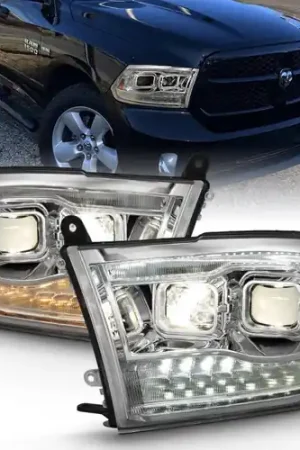 Best Price ANZO 2009-2018 Dodge Ram 1500 Projector H.L. Switchback Black Amber