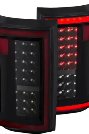 ANZO 2015-2016 Ford F-150 LED Taillights Black Popular