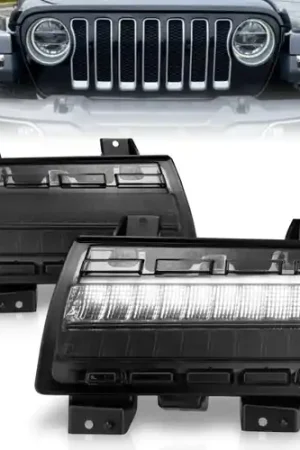 ANZO Wrangler 2018-2023/Gladiator 2020-2023LED Side Marker Lights Smoke w Sequential Signal Secure Checkout