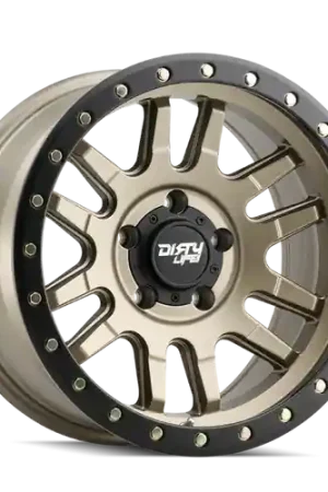Get Yours Dirty Life 9309 Canyon Pro 17x9 / 6x139.7 BP/0mm Offset/106mm Hub Satin Gold Wheel - Beadlock