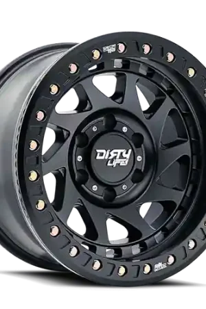 Luxury Dirty Life 9313 Enigma Race 17x9 / 6x139.7 BP / -38mm Offset / 106mm Hub Matte Black Wheel