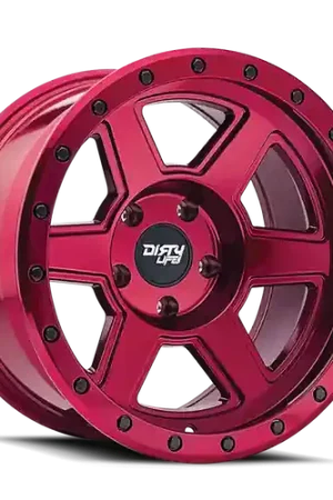 Seasonal Sale Dirty Life 9315 Compound 17x9 / 6x139.7 BP / -38mm Offset / 106mm Hub Crimson Candy Red Wheel