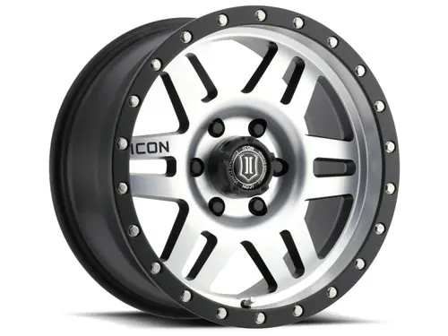 ICON Six Speed 17x8.5 5x5 -6mm Offset 4.5in BS 94mm Bore Satin Black/Machined Wheel - 1417857345MB Warranty Included