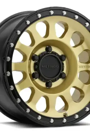 Factory Price Method Race Wheels | MR315 | GOLD / BLACK STREET LOC | 17x9 | -12 Offset | 4.5 Backspacing | 8x6.5 | MR31579080112N