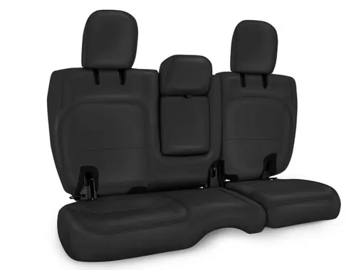 Affordable PRP 2018-2025 Jeep Wrangler JLU/4 door Rear Bench Cover with Leather Interior - All Black - B044-02