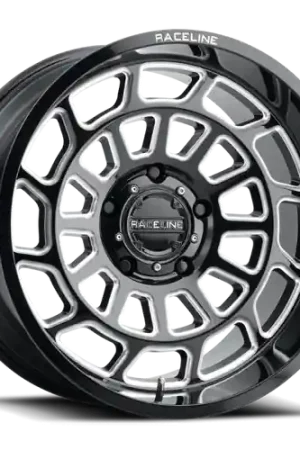 Original Raceline 955M Warp 22x10in / 8x180 BP / -19mm Offset / 124.2mm Bore - Satin Black & Milled Wheel