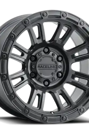 Popular Raceline 956B Compass 18x9in / 8x180 BP / 18mm Offset / 125.2mm Bore - Satin Black Wheel