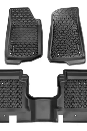 Money Back Guarantee Rugged Ridge Floor Liner Kit Black F/R 2020-2023 Jeep Gladiator (JT)