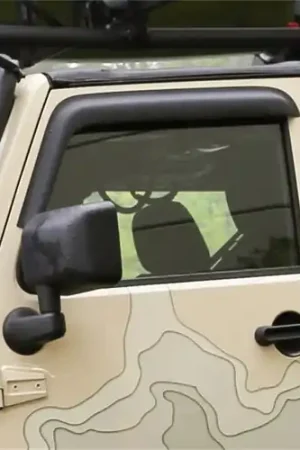 Rugged Ridge Window Visors Matte Black 2007-2018 2-Door Jeep Wrangler Bulk Order