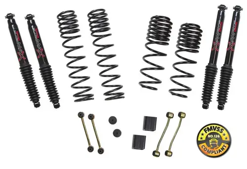 Order Now Skyjacker Long Travel 2 Stage 2in-2.5in Coil System 2018-2025 Jeep Wrangler JL 4 Door 4WD (Non-Rubicon) - JL25BPBLT