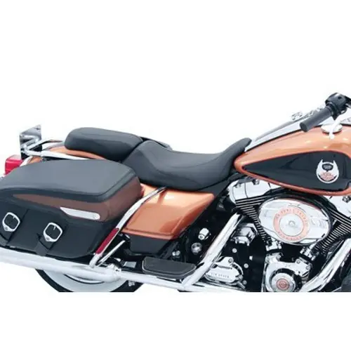 Exclusive Mustang 08-21 Harley Electra Glide Std,Rd Glide,Rd King,Str Glide Tripper Pass Seat - Black