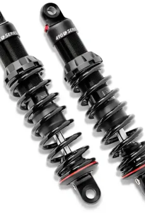 Warranty Included Progressive Harley 490 Series Shocks 14.0in Bearing - Black