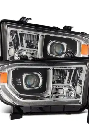 Latest AlphaRex 07-13 Toyota Tundra / 08-17 Sequoia LUXX LED Proj HL Chrome w/Actv Light / Seq. Sig + DRL