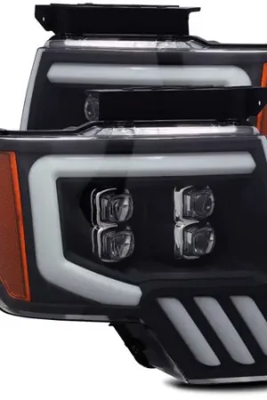 Cheap AlphaRex 09-14 Ford F-150 NOVA LED Proj Headlights Plank Style Matte Black w/Activ Light/Seq Signal