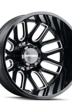 Mayhem 8107D Cogent Dually 20x8.25 / 8x200 BP / -192mm Offset / 142mm Hub Blk w/ Milled Spokes Wheel Hassle-Free Returns