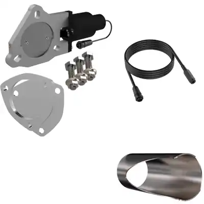 QTP Single 3" Bolt-On Electric Exhaust Cutout Valve with 2.75" Weld-On Cutout Pipe #QTEC275DIY Brand New