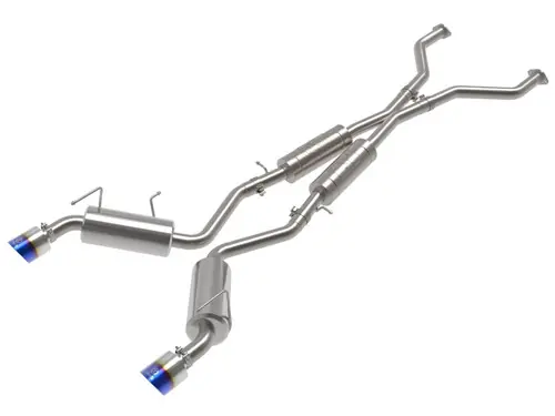 aFe Takeda 2009-2020 Nissan 370z 2-1/2 IN 304 Stainless Steel Cat-Back Exhaust System w/ Blue Flame Tip Certified