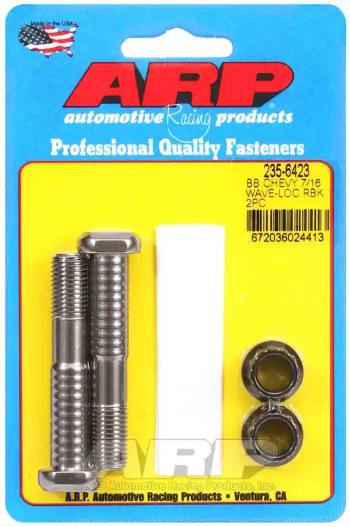 ARP BB Chevy 7/16 inch Pro Wave-Loc Rod Bolt Kit (2-Pack) for Chevrolet Engines Final Sale