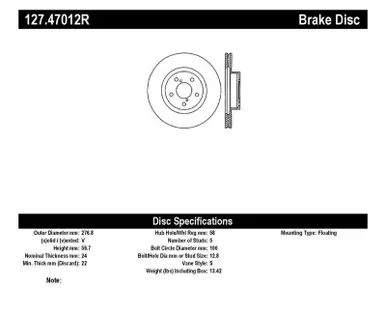 Brand New StopTech Slotted & Drilled Sport Brake Rotor