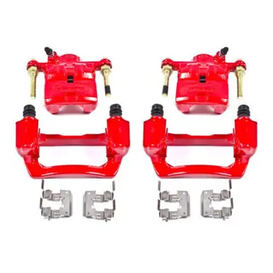 Low Price Power Stop 09-13 Subaru Forester Rear Red Calipers w/Brackets - Pair