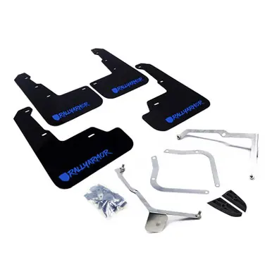Rally Armor 15-21 Subaru WRX & STI Black Mud Flap Blue Altered Font Logo Modern