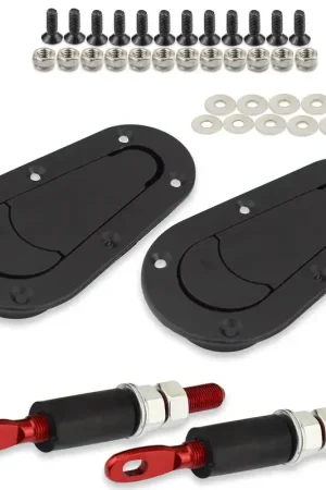 Proflow Bonnet Hood Pins Plush Flush Aluminium Pins Locking 4.961in Kit Final Sale