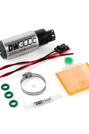 Save Now Deatschwerks DW300C 340lph Compact Fuel Pump w/Install Kit (Focus RS 05-10)