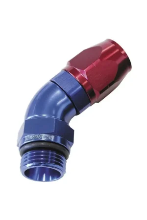 Fast Shipping Aeroflow 45 Deg Male 10 ORB to 10 Full Flow Billet - Black