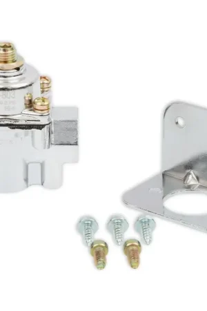 Holley Chrome Carbureted Fuel Pressure Regulator Street/Strip Carbureted Applications Two Port Adjustable from 4.5 to 9 PSI Crafted