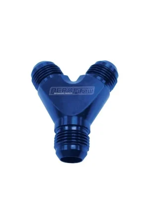 Aeroflow 1 x -8AN 2 x -6AN Y-Block - Blue Last Chance