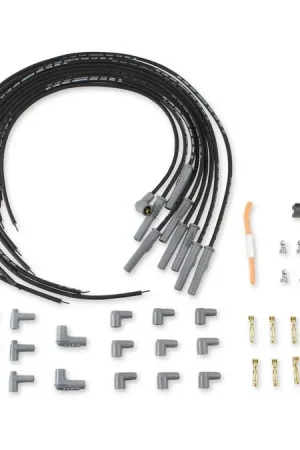 MSD Black, 8.5mm Super Conductor 8-Cylinder Multi-Angle, Universal Fan Favorite