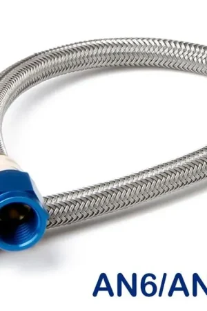 Worldwide Shipping NOS Stainless Steel Braided Hose -6AN 10-foot Blue Stainless Steel Braided Hoses