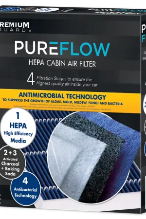 Today Only PUREFLOWCabin Air Filter with HEPA and Antibacterial Technology, PC99471HX