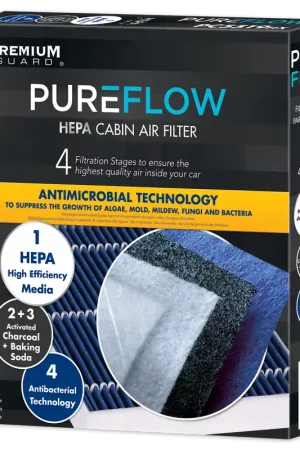 Price Drop PUREFLOW 2025 Mercedes-Benz C300 Cabin Air Filter with HEPA and Antibacterial Technology, PC99241HX