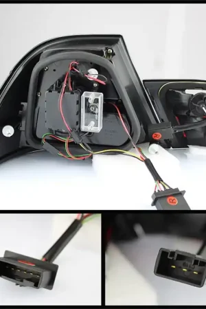 Spyder BMW E46 00-03 2Dr Coupe Light Bar LED Tail Lights Red Clear ALT-YD-BE4600-LBLED-RC | Graveyard Performance Price Cut