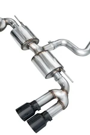 AWE 22-24 Audi 8Y S3 Touring Edition Exhaust - Diamond Black Tips | Graveyard Performance Modern